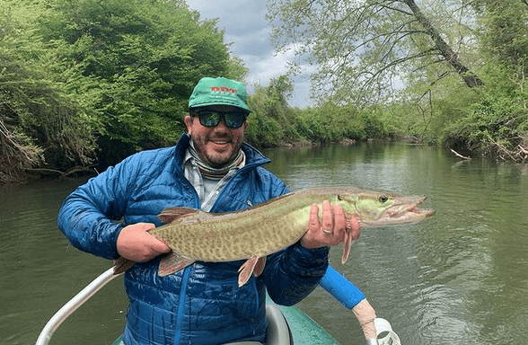 Gavin Griffin with a musky